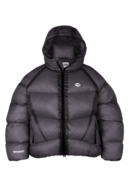 TRANSLUCENT PUFFER - DARK GREY