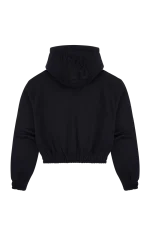 WOMEN’S HOODED ZIP THRU – BLACK