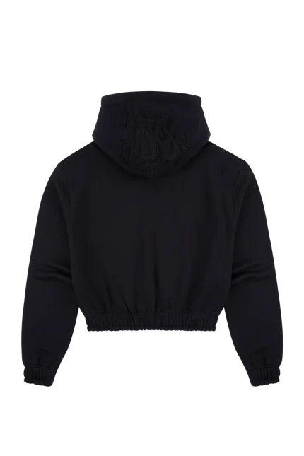 WOMEN’S HOODED ZIP THRU – BLACK