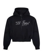 WOMEN’S LIL SYNA RHINESTONE HOOD – BLACK