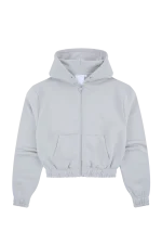 WOMEN’S HOODED ZIP THRU – GREY