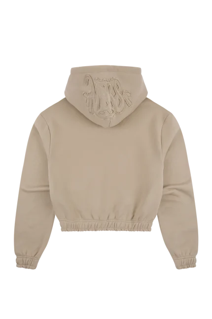 WOMEN’S HOODED ZIP THRU – BROWN
