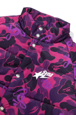 BAPE x SPOTIFY by CENTRAL CEE CAMO PUFFER JACKET - PURPLE