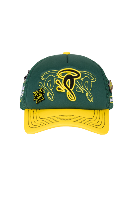 HALO S TRUCKER CAP - GREEN/YELLOW