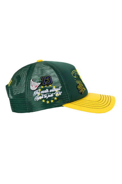 HALO S TRUCKER CAP - GREEN/YELLOW