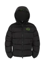 SYNA DOUBLE PUFFER JACKET BLACK / NEON GREEN