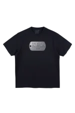 LIFE OF SYN DOG TAG PRINTED TEE – BLACK/SILVER