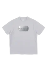 LIFE OF SYN DOG TAG PRINTED TEE – WHITE/SILVER