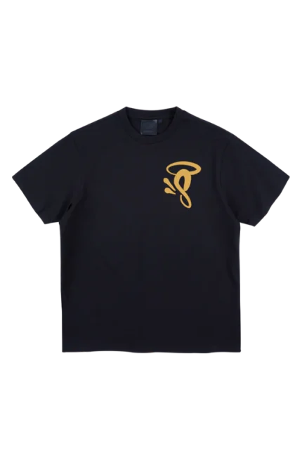 HALO ‘S’ PRINTED LOGO T-SHIRT BLACK/YELLOW