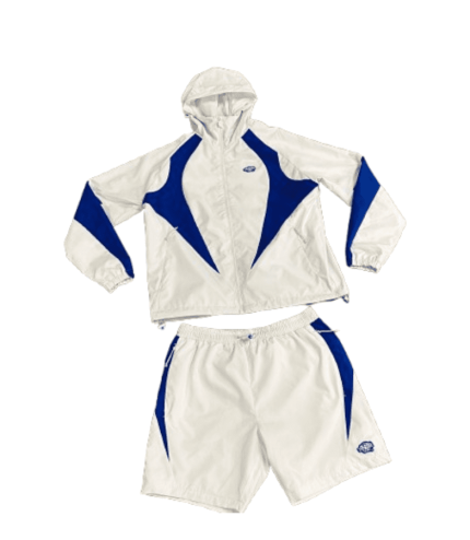 VORTEX WOVEN SHORT TRACKSUIT – WHITE/BLUE
