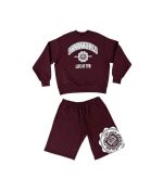 VARSITY CREW SHORT SET – BURGUNDY