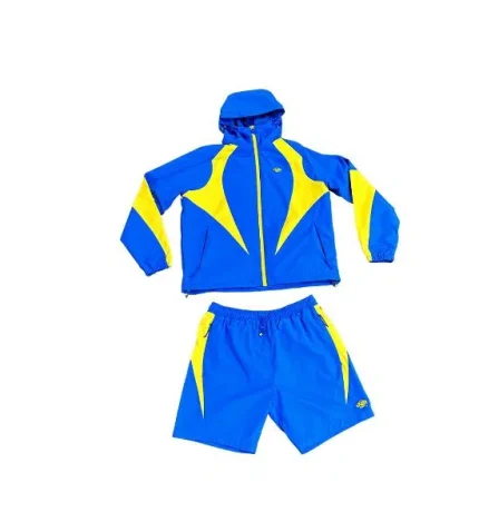 VORTEX WOVEN SHORT TRACKSUIT – BLUE/YELLOW