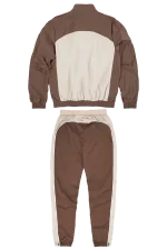Syna World Shell Tracksuit – Brown/Beige
