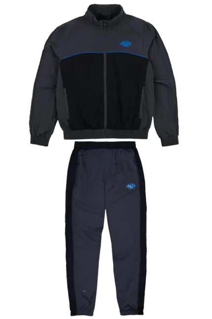 Syna World Shell Tracksuit – Grey/Black/Blue
